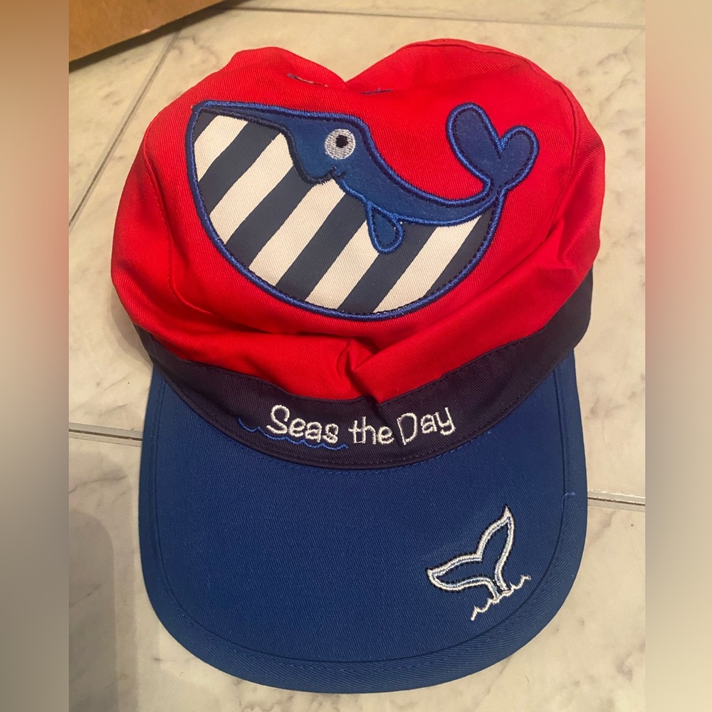 Flapjack Kids reversible Seas the Day Whale & I’m a handful boys summer hat cap